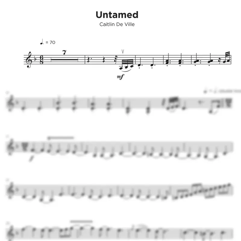 Untamed Sheet Music