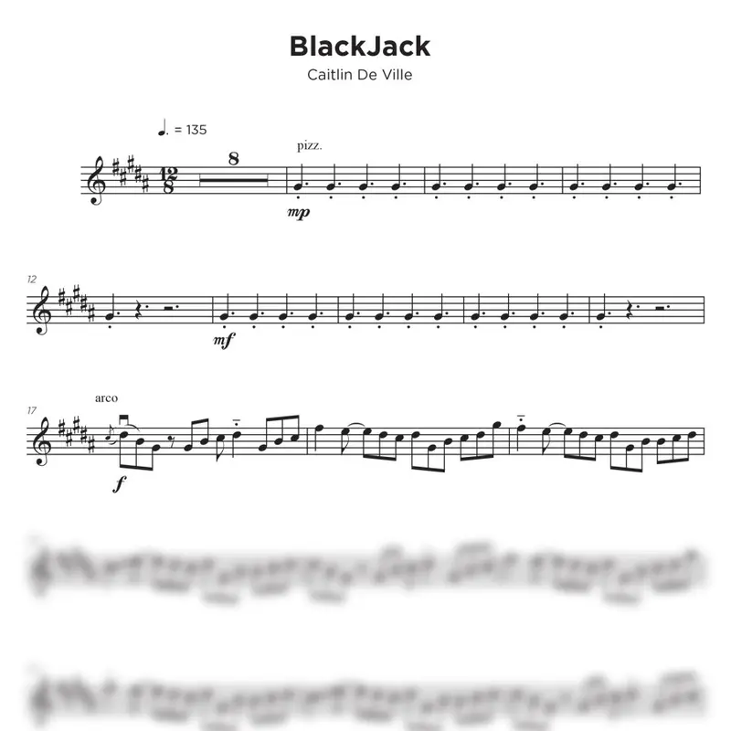 Black Jack Sheet Music