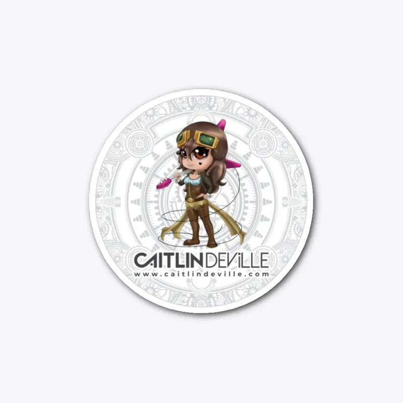 Caitlin De Ville Steampunk Sticker